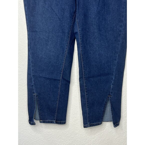 Time And Tru Dark Wash Jeans Slit Front Sz 18 Regular High Rise - Picture 4 of 11